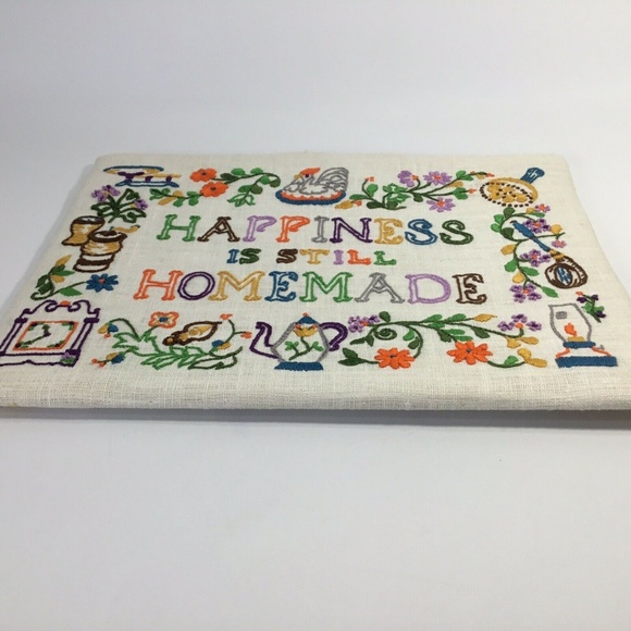 Completed~Crewel Embroidery~Happiness Homemade~ - Picture 7 of 8